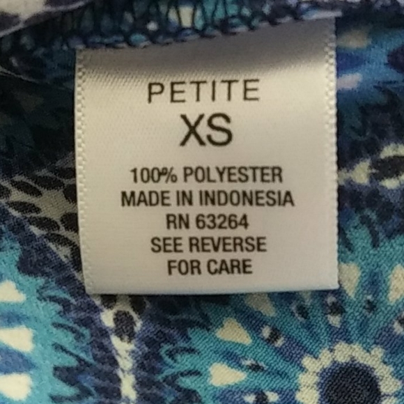 ROZ & ALI Blue Geo Print Summer Dress - Picture 5 of 7